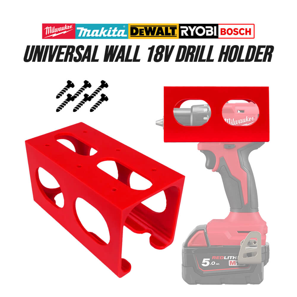 Power Drill Cordless - Universal 18V Drill Wall Mount Holder,