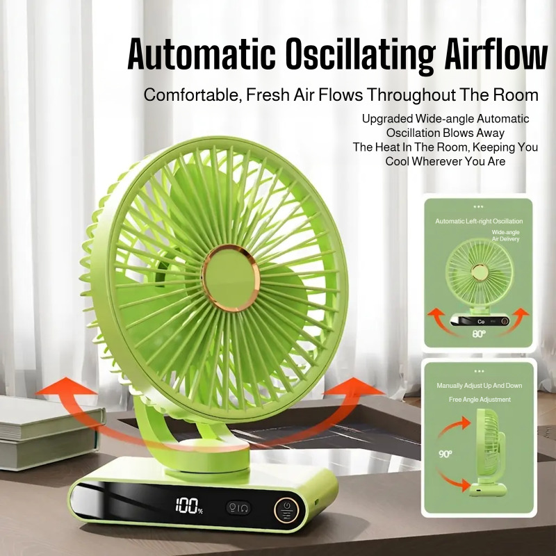 Home Improvement Kit - New Digital Display Swing Clip Fan