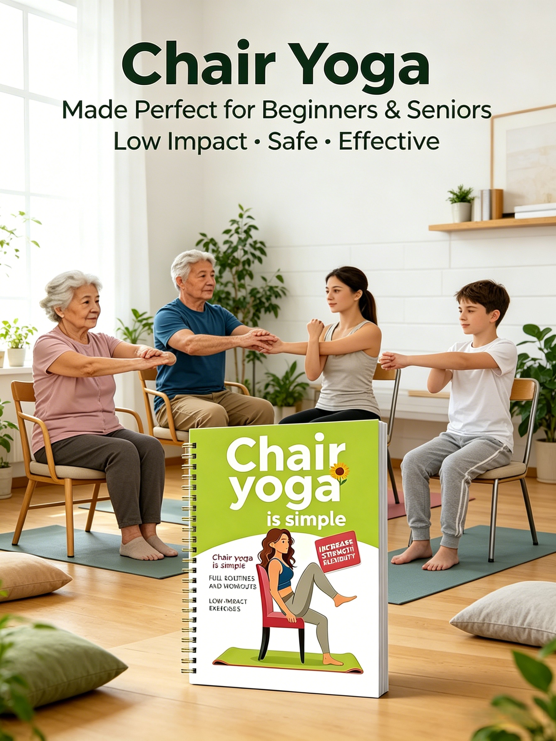 Home Improvement Books - 1pcs Beginner & Senior Chair Yoga