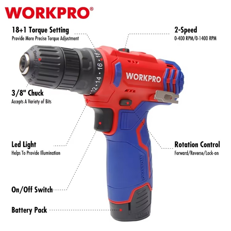 12V 10mm Cordless Drill Cordle - Power Drill Cordless avis et prix