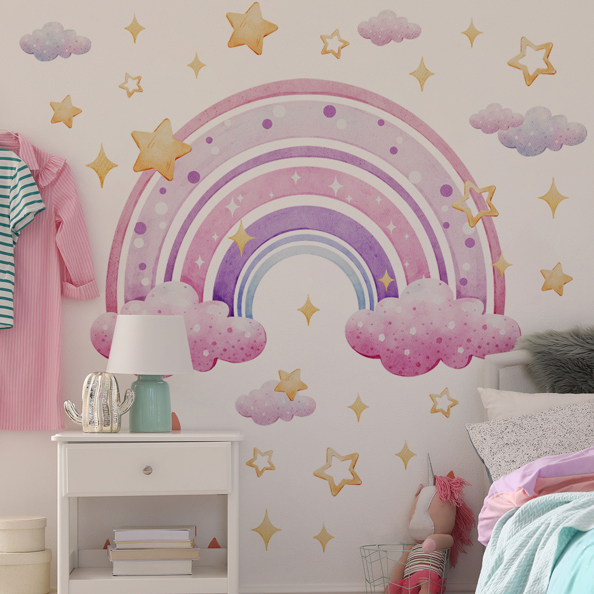Colorful Rainbow Stars Cloud W - Home Improvement Kids avis et prix