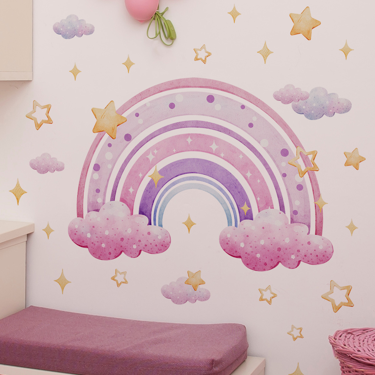 Colorful Rainbow Stars Cloud W - Home Improvement Kids avis et prix