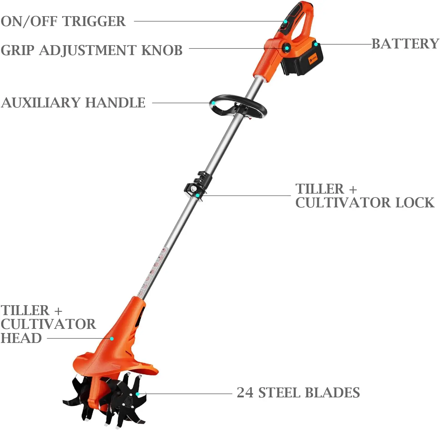 Cordless Tiller Cultivator 40V - Power Drill Cordless avis et prix