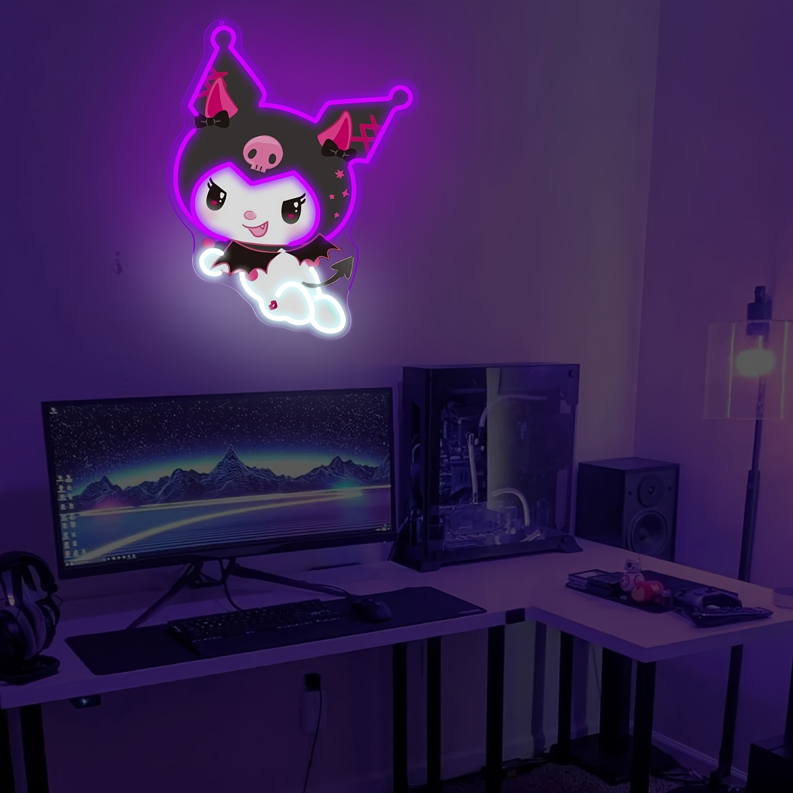 Kuromi LED Neon Sign Purple Gl - Home Improvement Kids avis et prix