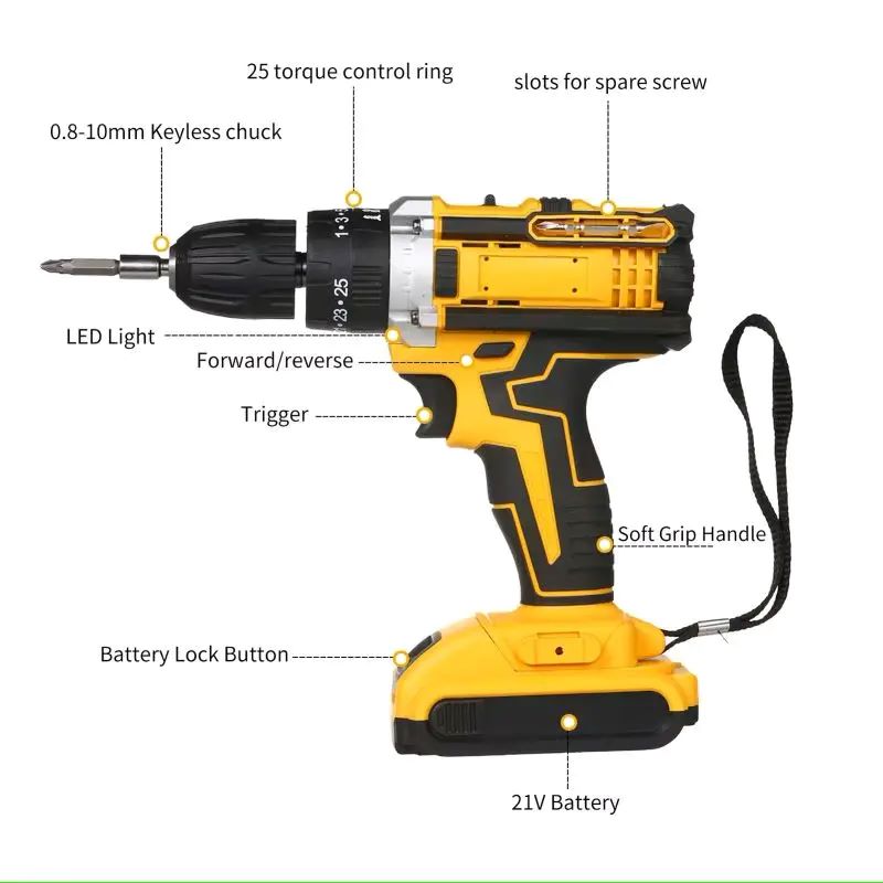 ATV10mm Factory Sales Battery  - Power Drill Cordless avis et prix