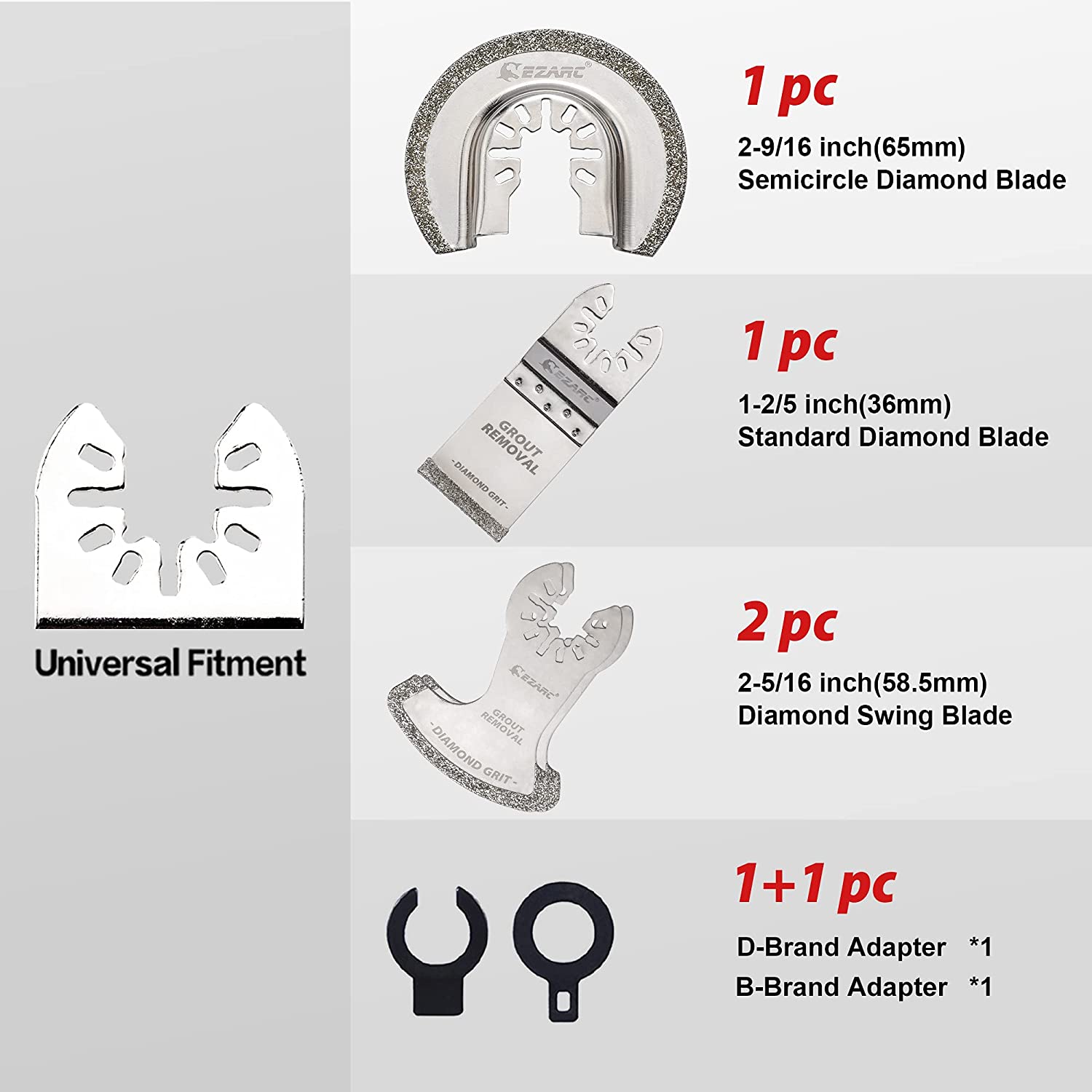 EZARC 4PCS Diamond Oscillating - Grout Saw Removal avis et prix