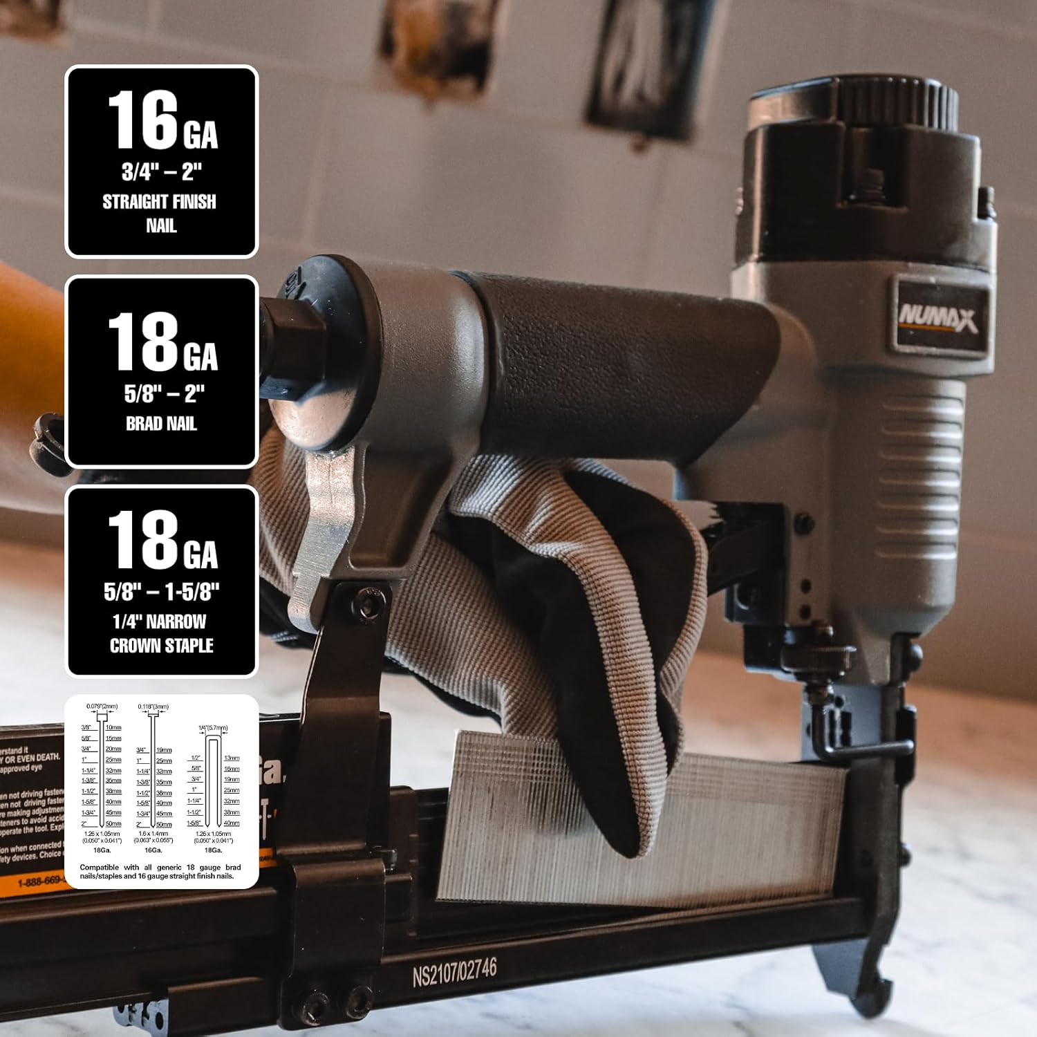 3-in-1 Pneumatic Nail Gun 16GA - Home Improvement Brad avis et prix