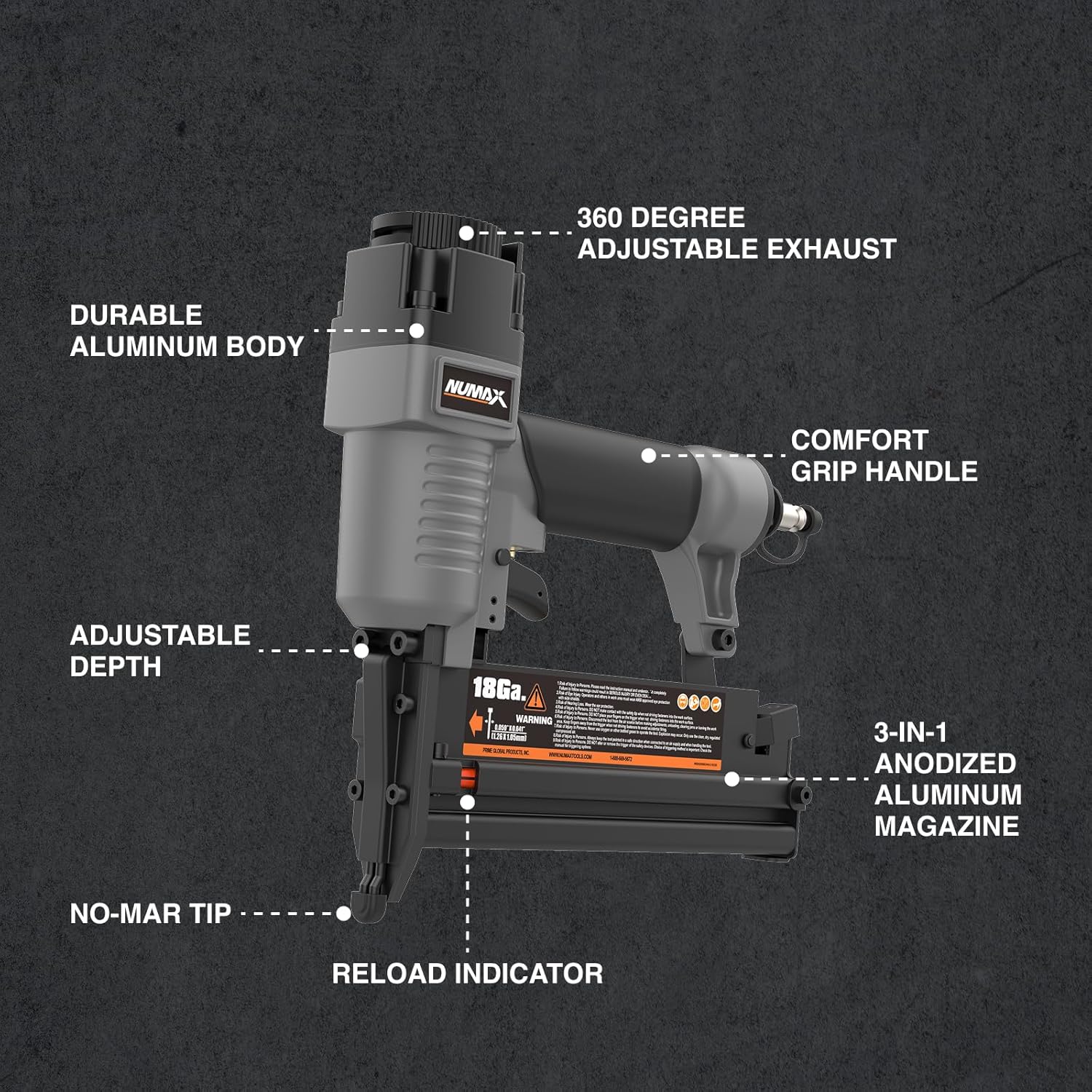 3-in-1 Pneumatic Nail Gun 16GA - Home Improvement Brad avis et prix