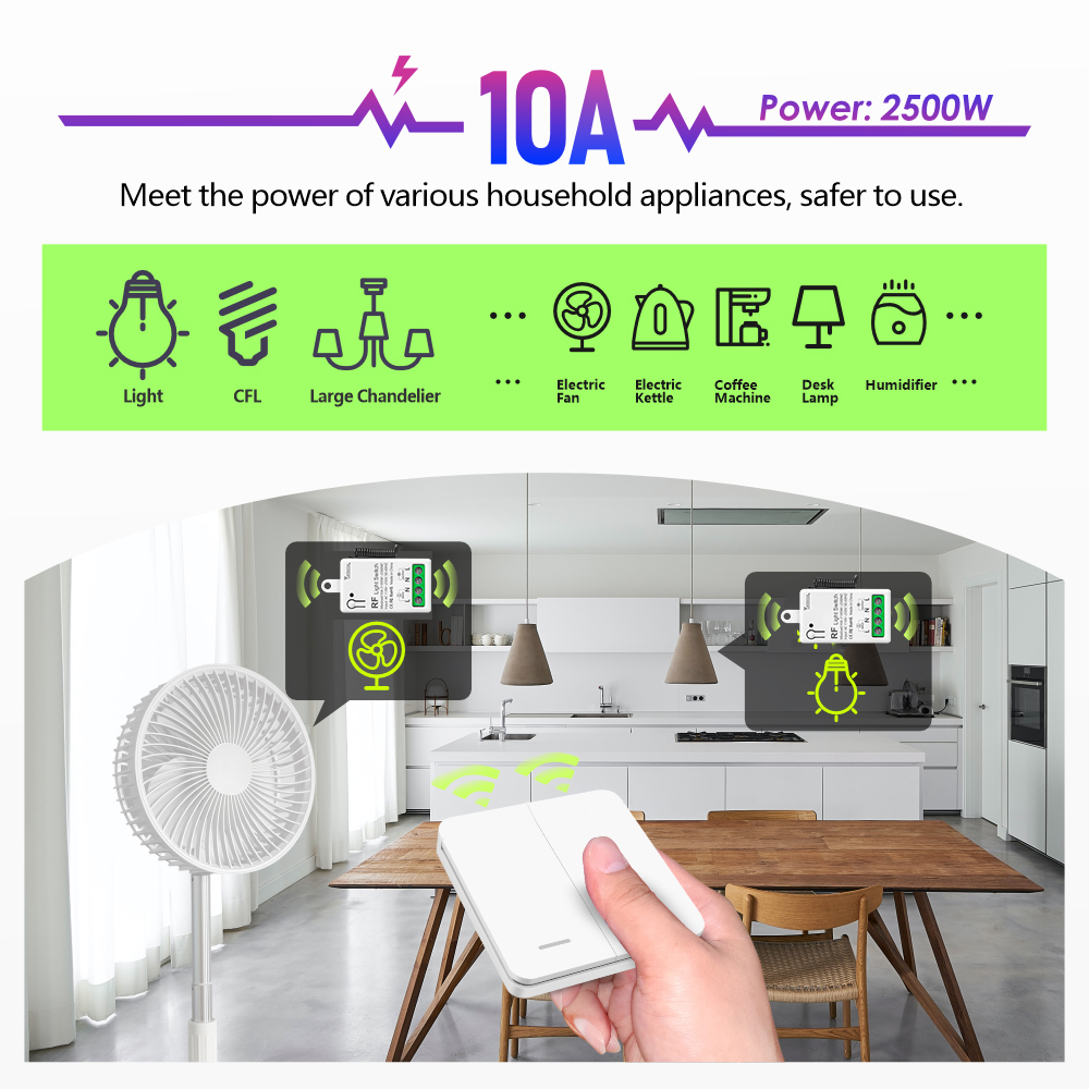 433MHz Wireless AC Light Switc - Home Improvement Loan avis et prix