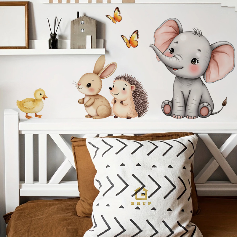 Cartoon Animal Wall Sticker -  - Home Improvement Kids avis et prix