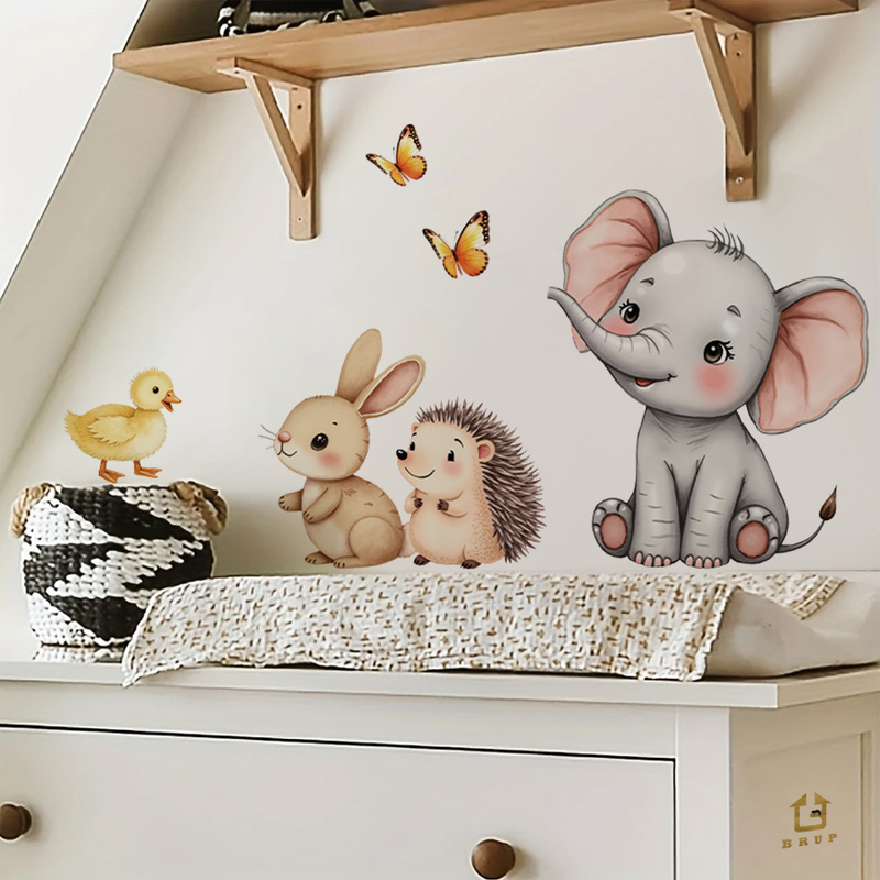 Cartoon Animal Wall Sticker -  - Home Improvement Kids avis et prix