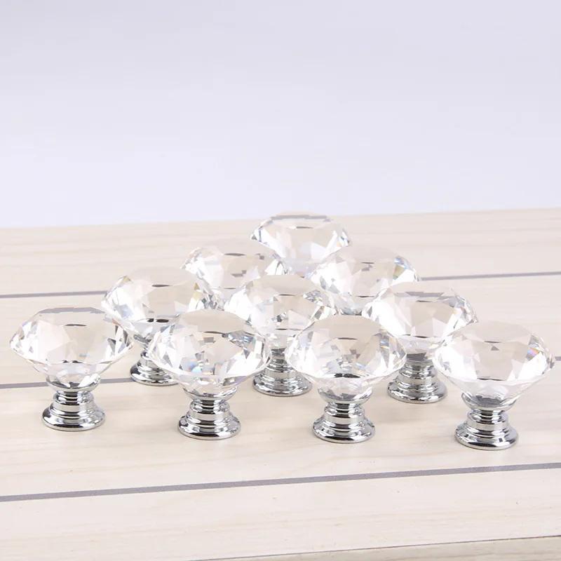 10Pcs 30mm Crystal Clear Diamo - Cabinet Handle Pull avis et prix